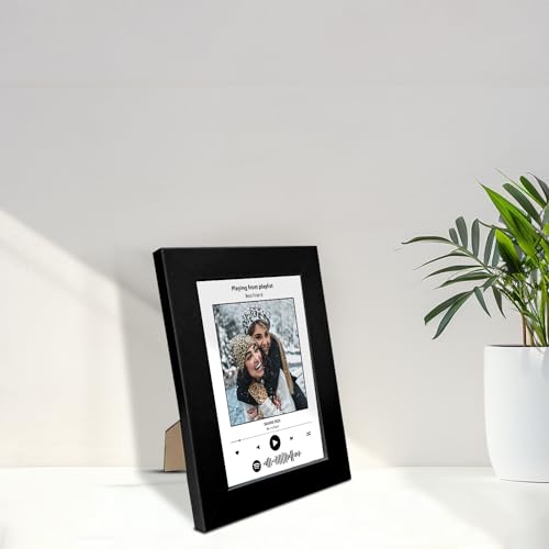 SNAP ART Personalized Gift Spotify Song Photo Collage for Mother's Day, Friends, Husband, Wife, Song Photo Frame, Customized, Birthday, Valentine Day, Anniversary Gift (Black) - Image 4