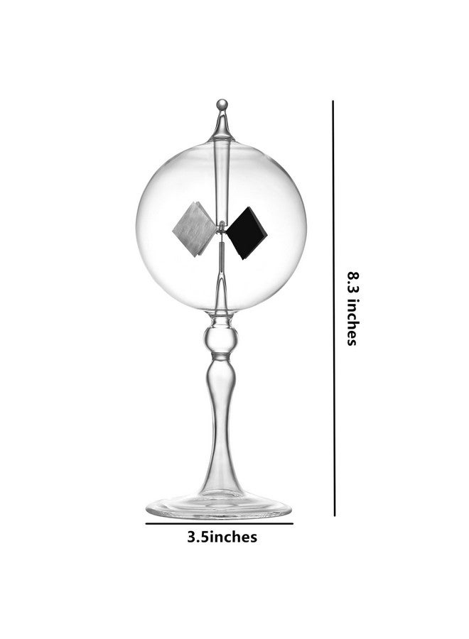 DORAMI Large Transparent Solar Power Crookes Radiometer Sun Light Energy Spinning Vanes Windmill Gift Home - Image 2