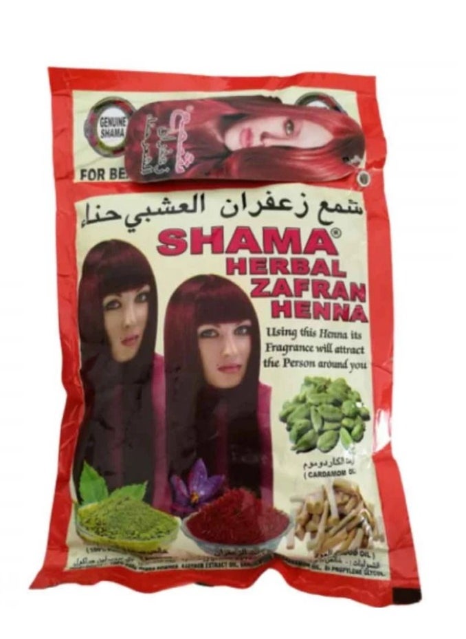 Shama - Herbal Zafran Henna For Beautiful, Silky And Burgundy Hair- 150g - Image 1