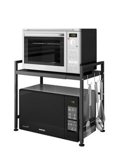 Yolu 2 Tier Microwave Shelf for Kitchen Counter, Height And Width Adjustable Microwave Oven Rack  - Image 1