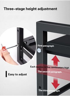 Yolu 2 Tier Microwave Shelf for Kitchen Counter, Height And Width Adjustable Microwave Oven Rack  - Image 4