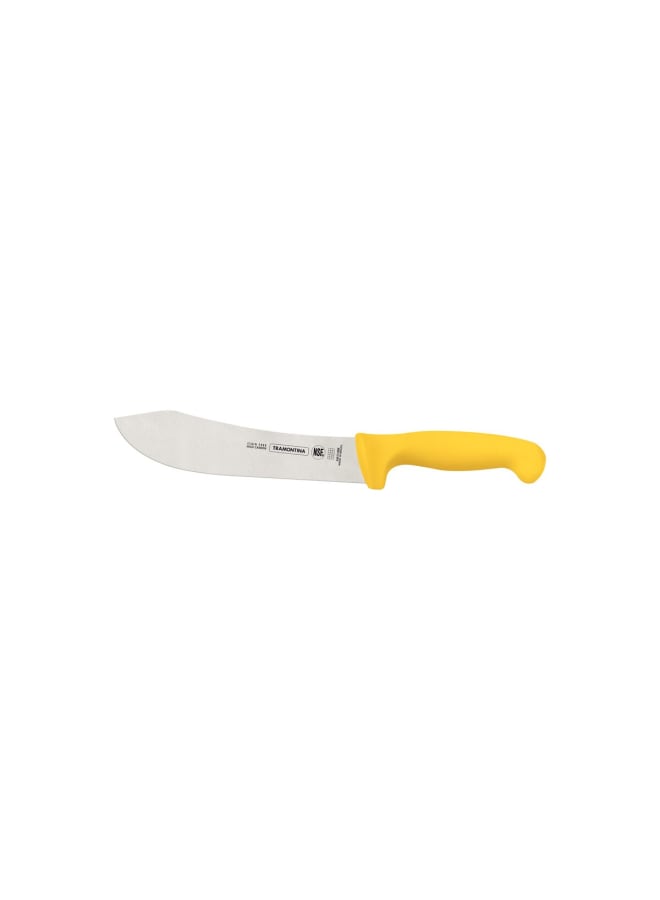 TRAMONTINA Professional Meat Knife – 8-Inch Stainless Steel Blade with Yellow Textured Polypropylene Handle – Sharp, Durable & Comfortable - Image 1
