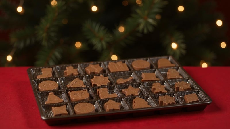 تقويم عيد الميلاد بالشوكولاتة - خالي من الحساسية ونباتي - خالي من الألبان، خالي من المكسرات، خالي من الفول السوداني، خالي من الصويا، خالي من الجلوتين - Image 4