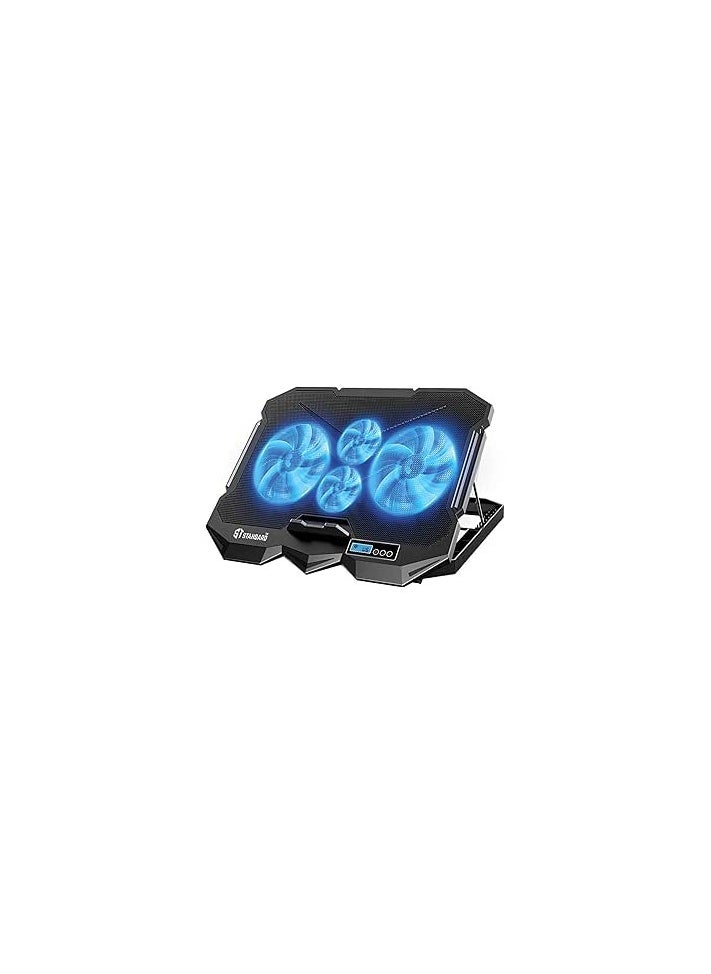 Generic Laptop Cooler Support ICE-04Plus With blue Led of fans - Screen LCD, 2USB ports & 7 Levels (385 * 280 * 28mm)  - Image 1