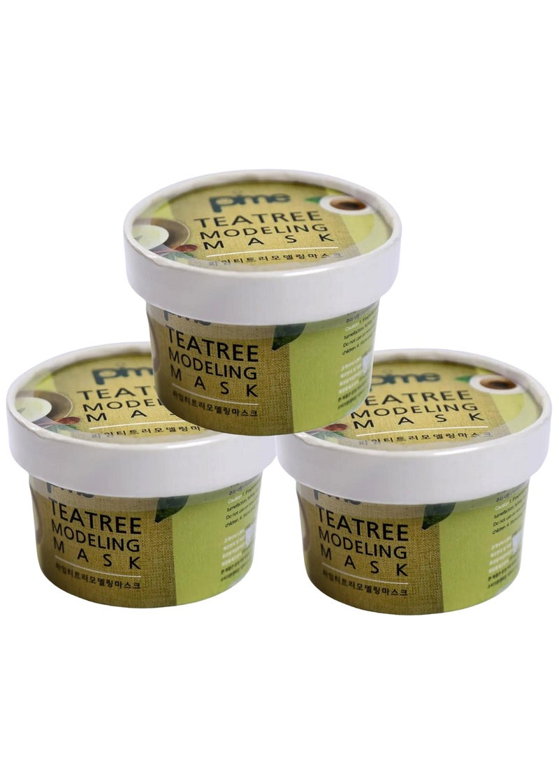 pime Tea Tree Infused Collagen Modeling Mask – 3x25g Korean Peel-Off Face Masks for Brightening, Anti-Aging, Hydrating & Pore-Tightening - Image 1