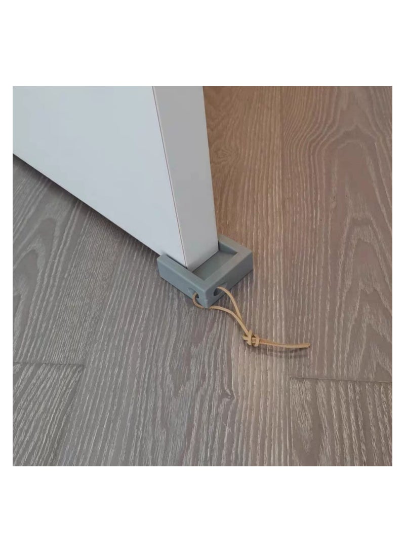 SYOSI Rubber Door Wedge Anti Skid Grey Stops Adjustable Size Stop No Punch Doorstop Slip Indoors for Gaps from 5 to 20 cm - Image 3