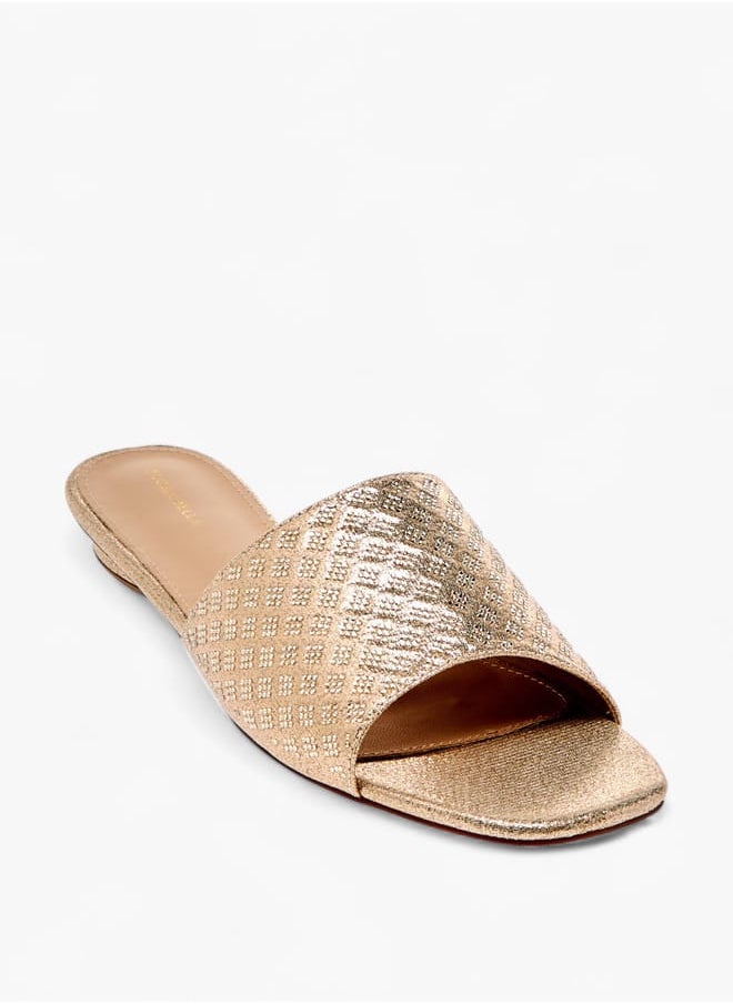 Flora Bella By Shoexpress Women Embellished Slip-On Flat Sandals  - Image 2