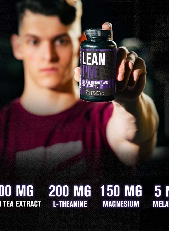 Jacked Factory Lean PM Night Time Fat Burner, Sleep Aid Supplement, & Appetite Suppressant for Men and Women - 60 Stimulant-Free Veggie Weight Loss Diet Pills - Image 3