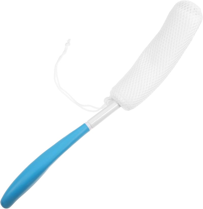 Uonlytech Long Handle Bath Back Scrubber with Sponge Body Brush Exfoliator for Showering, Dual-use Back Wash Brush for Men and Women, Gentle Skin Cleansing and Massage - Image 1