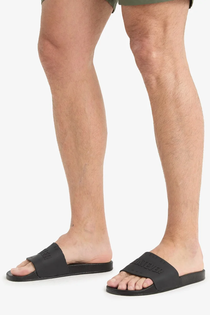 Defacto Man Flat Sole Faux Leather Slippers