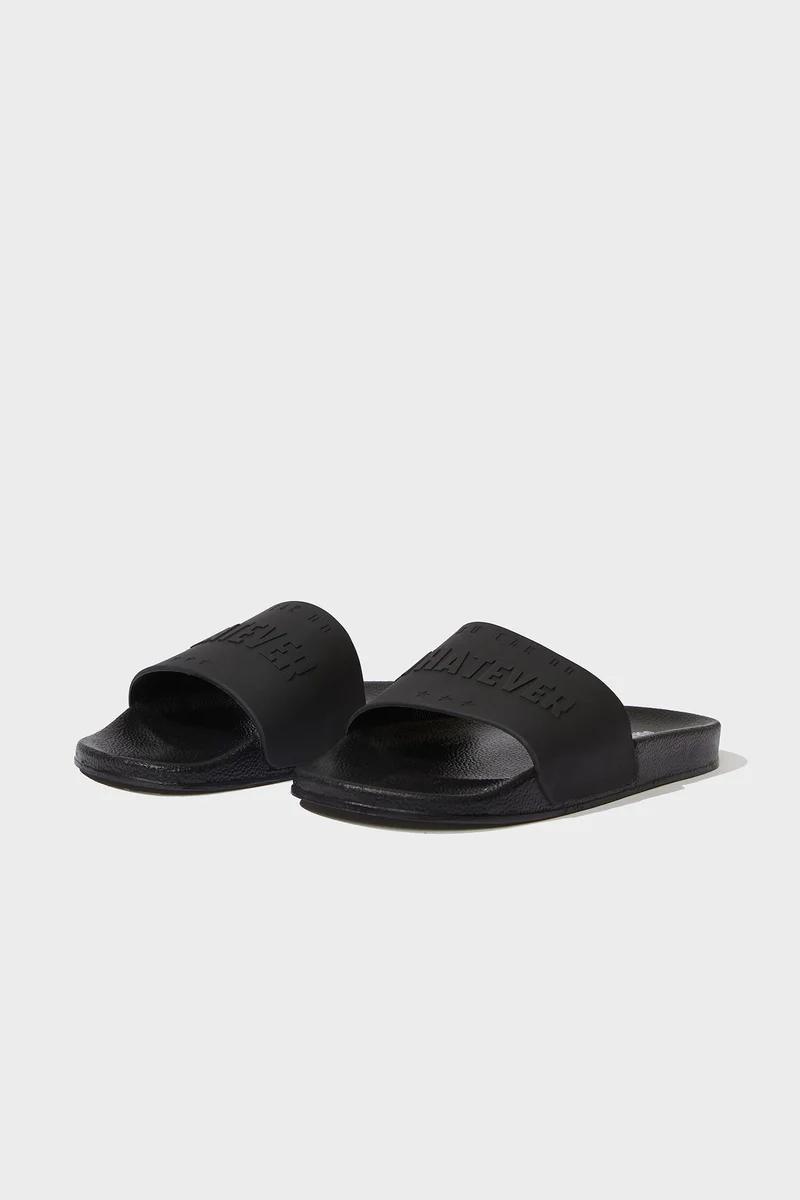 Defacto Man Flat Sole Faux Leather Slippers