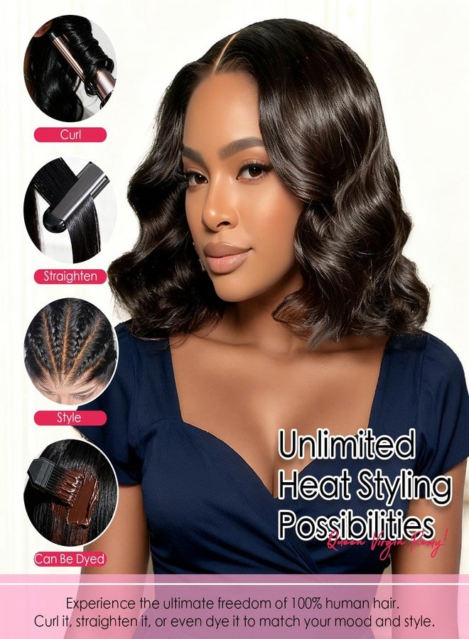 QUEEN VIRGIN REMY QVR Body Wave Lace Front Wigs Human Hair Pre Plucked T-Lace Wig with Baby Hair Black Glueless Human Wigs for Women 24 inch - Image 5