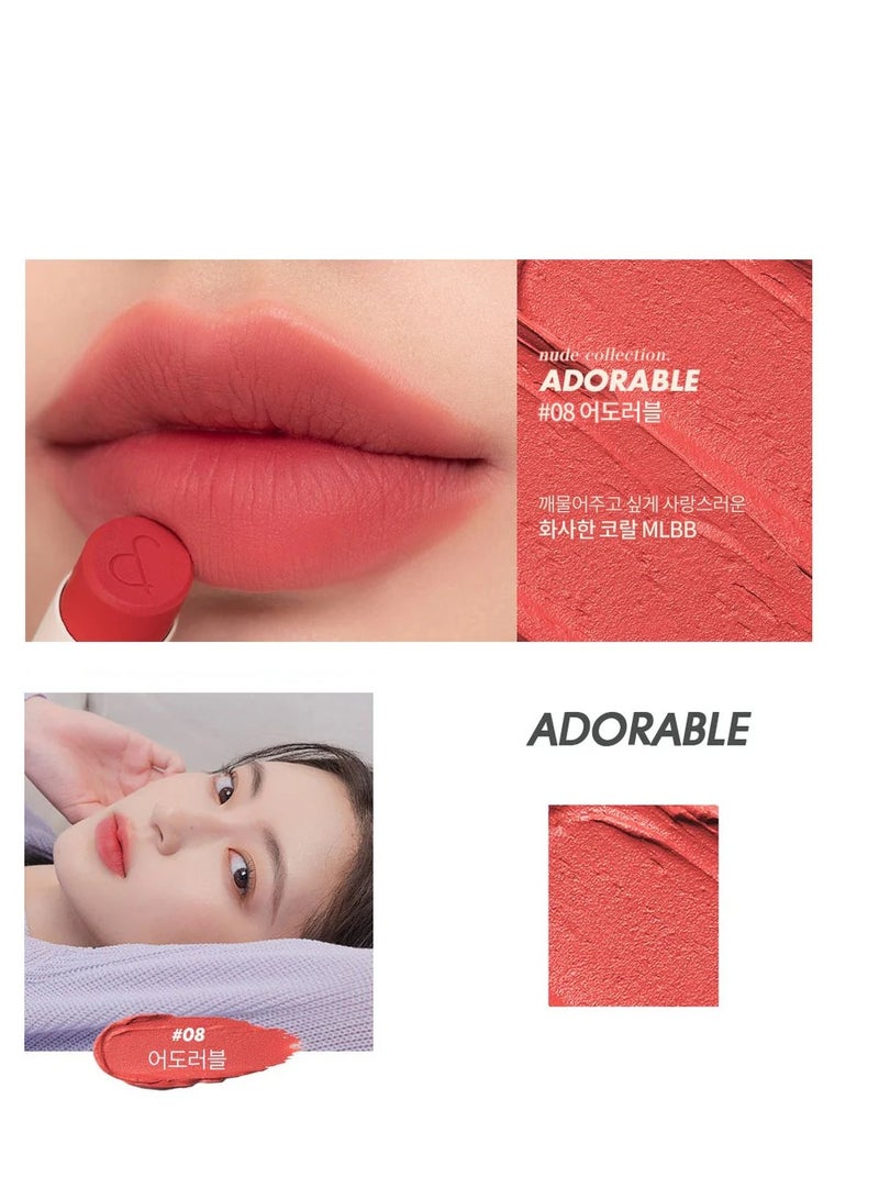 rom&nd Zero Matte Lipstick 08 ADORABLE - Image 2