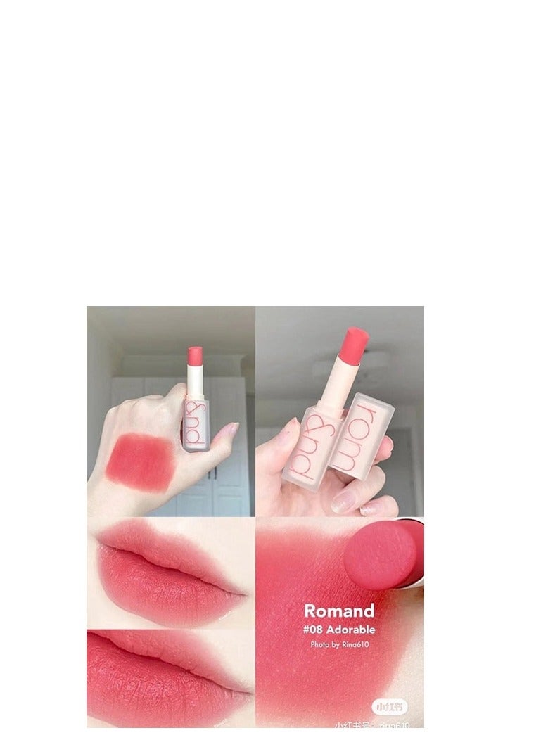rom&nd Zero Matte Lipstick 08 ADORABLE - Image 3