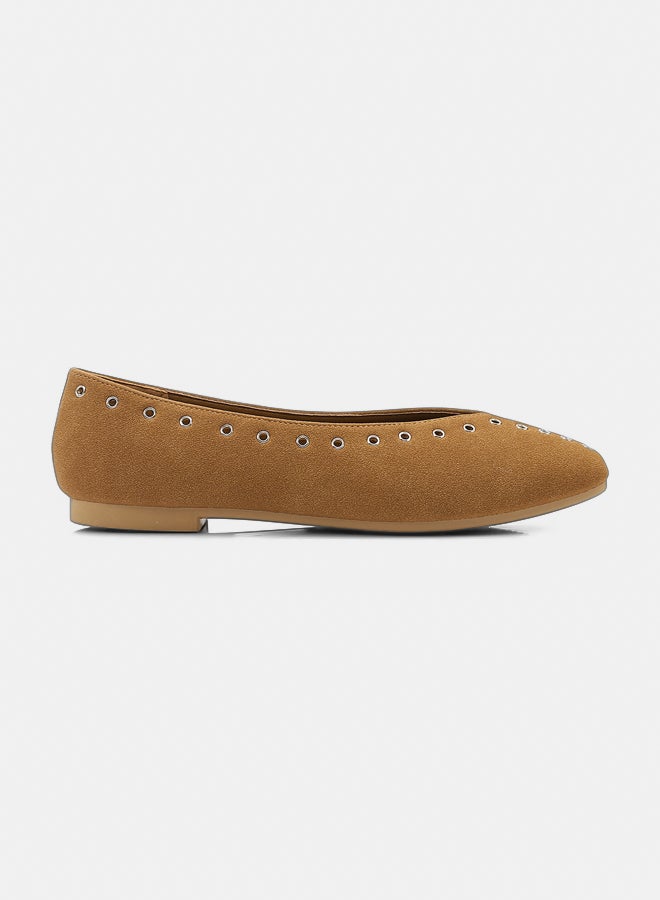Dejavu Shoes HOT-DVTX-015 Studed Slip On Ballerina For Women - Image 1