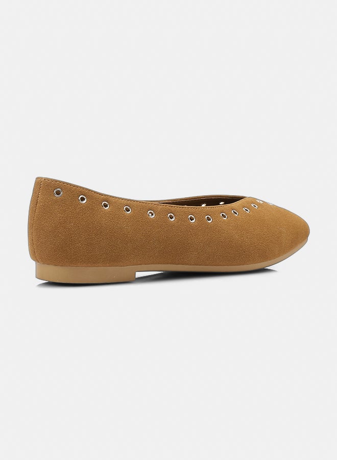 Dejavu Shoes HOT-DVTX-015 Studed Slip On Ballerina For Women - Image 3