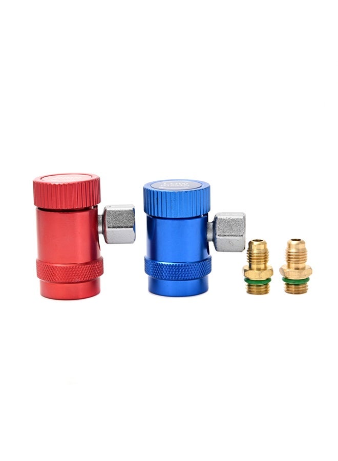 LAWAZIM R1234yf Car HVAC Quick Coupler - 1/4” Quick Connect Adapters, Adjustable High/Low Side, Manual Couplers Connector, Replacement for Automotive AC Air Conditioning Systems Recharging - Image 2
