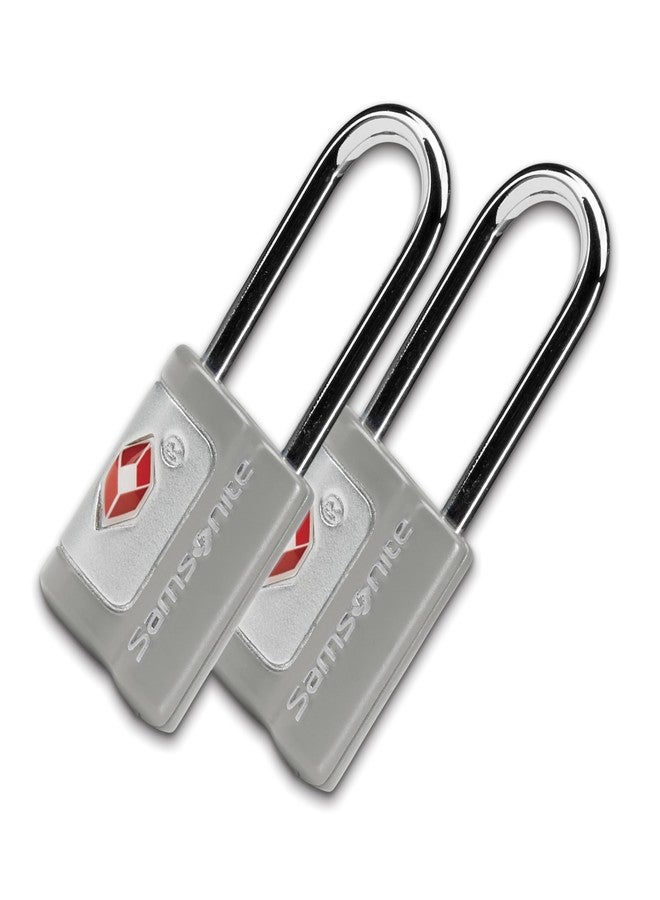 Samsonite 2 Pack Key Lock, TSA Approved Travel Lock, Light Grey - Image 1