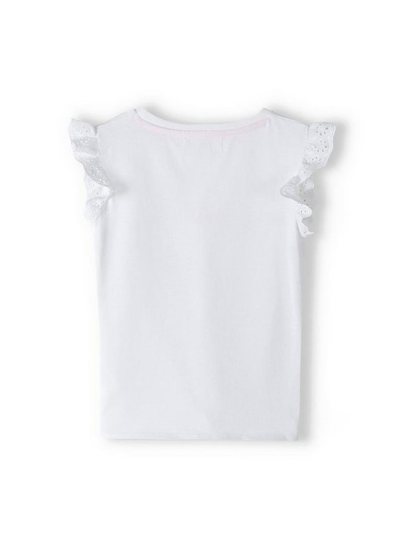 MINOTI Girls Sleeveless Top with Frill Sleeves and Front Knot  - Image 3