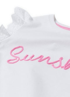 MINOTI Kids Girls Tie Front T-Shirt  - Image 4