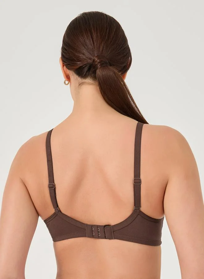 Styli Pack of 2- Non Wired Non Padded Cotton Full Cup Bra