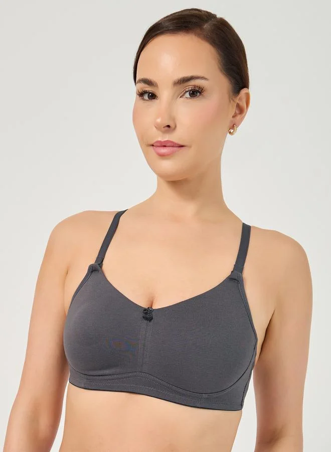 Styli Pack of 2- Non Wired Non Padded Cotton Full Cup Bra