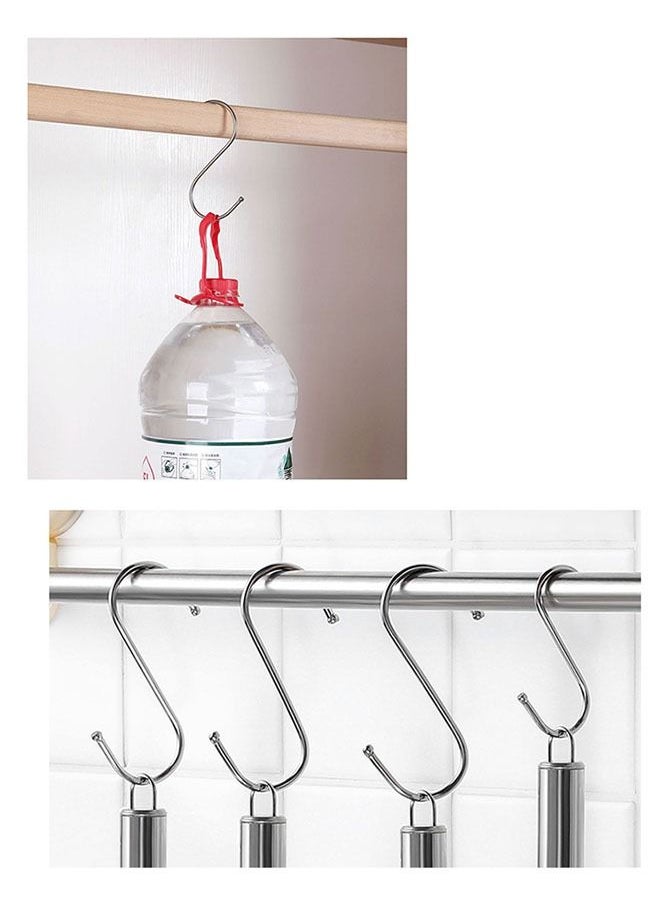 ZCM-HAPPY - 20pcs S Shape Stainless Steel Hanger Hook Set Silver - Image 1
