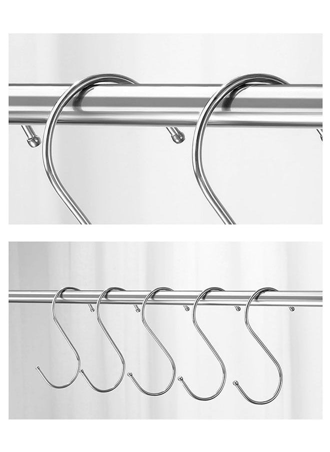 ZCM-HAPPY - 20pcs S Shape Stainless Steel Hanger Hook Set Silver - Image 1