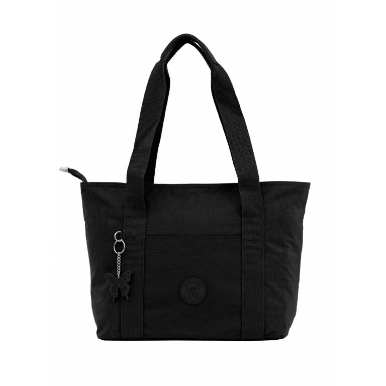 CAPRICE COLLECTION Unisex Large Shoulder Bag – Black, Water-Resistant Nylon, 15.7L Capacity - Image 1