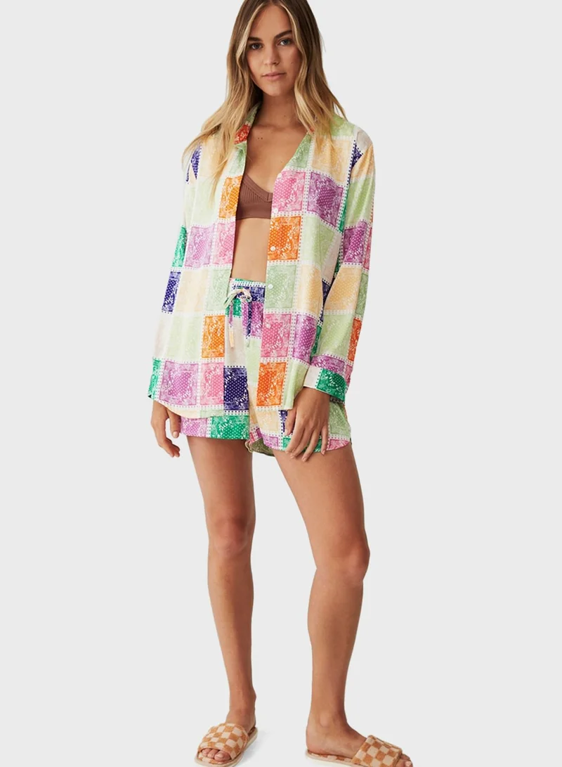 Cotton On Body Long Sleeve Satin Sleep Shirt