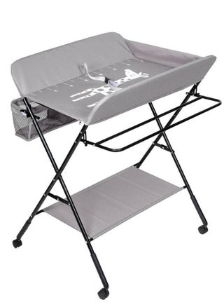 Baby Care Products Storage Diaper Bag Changing Station Nursing Table with Wheels, Adjustable Folding Diaper Changing Station,with Bottom Rack, Side Basket and Clothes Rail - pzsku/ZDB3B61F7FD99A6730D51Z/45/1741850280/eecbf338-0d90-4b55-b72b-193902f46af8