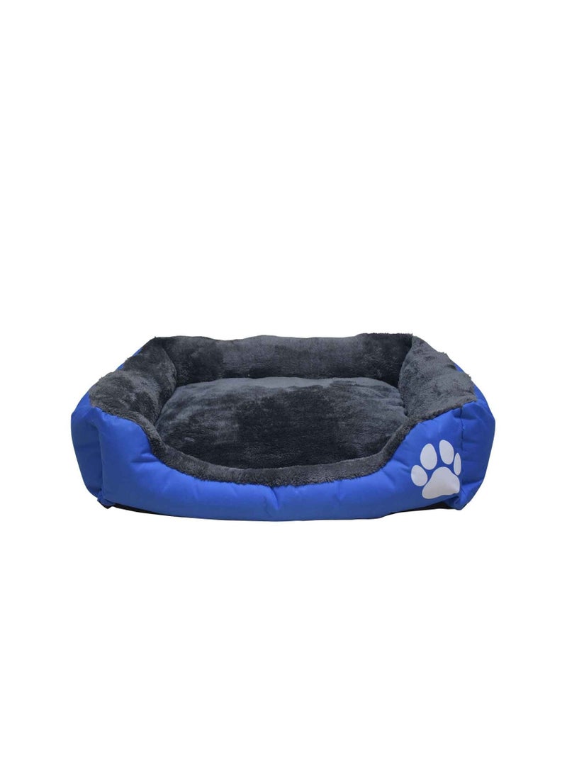 Generic Velvet pet Bed small blue color 