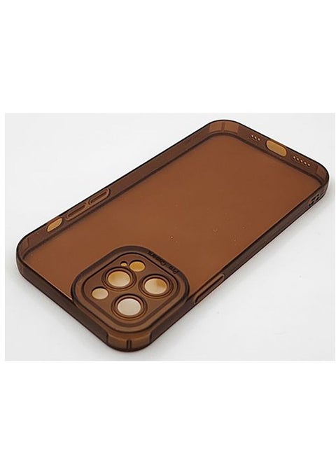 كوفر سيليكون ناعم بحماية كاملة لهاتف ايفون 12 برو - بني IPhone 12 Pro (6.1 Inch)