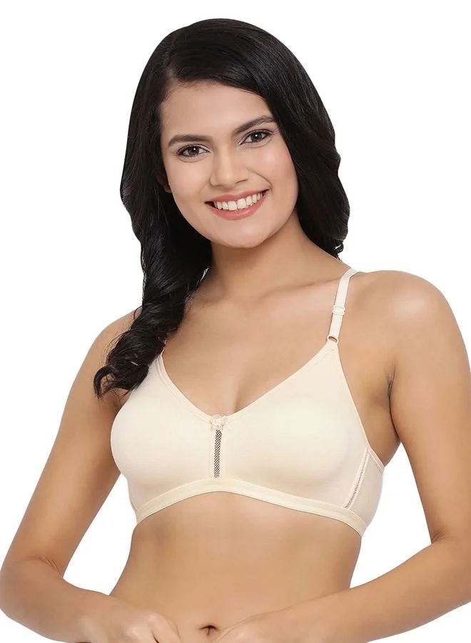 Clovia  Clovia Pack of 2 Non-Padded Full Coverage Wirefree Bra In Multicolour - Cotton  | Best Price UAE