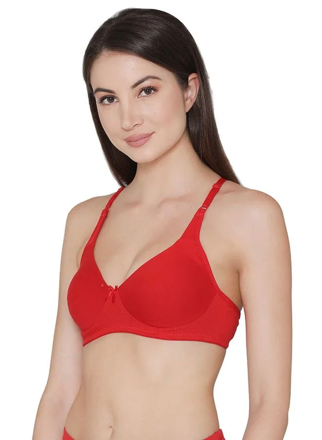 Clovia  Clovia Pack of 2 Non-Padded Full Coverage Wirefree Bra In Multicolour - Cotton  | Best Price UAE