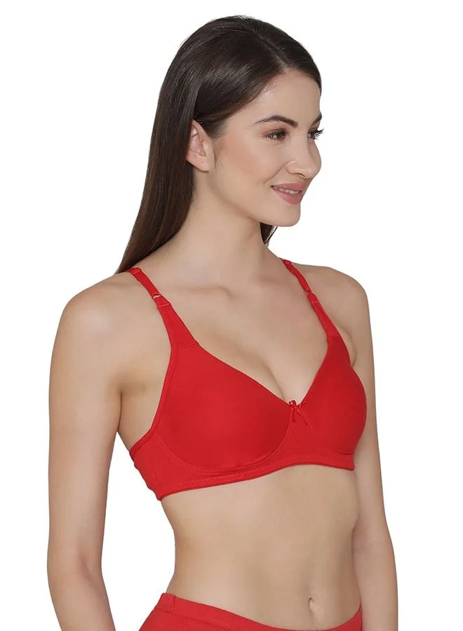 Clovia  Clovia Pack of 2 Non-Padded Full Coverage Wirefree Bra In Multicolour - Cotton  | Best Price UAE
