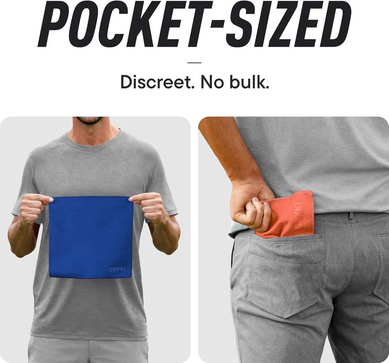 DRYKI Pocket-Sized Sweat Towels - The Original Sweat Absorbing Handkerchiefs - Quick-Dry Microfiber Sweat Rags for Face, Hands, & Body - Men & Women - Gym, Sports, and Work (Desert: 5 Pack) - Image 4