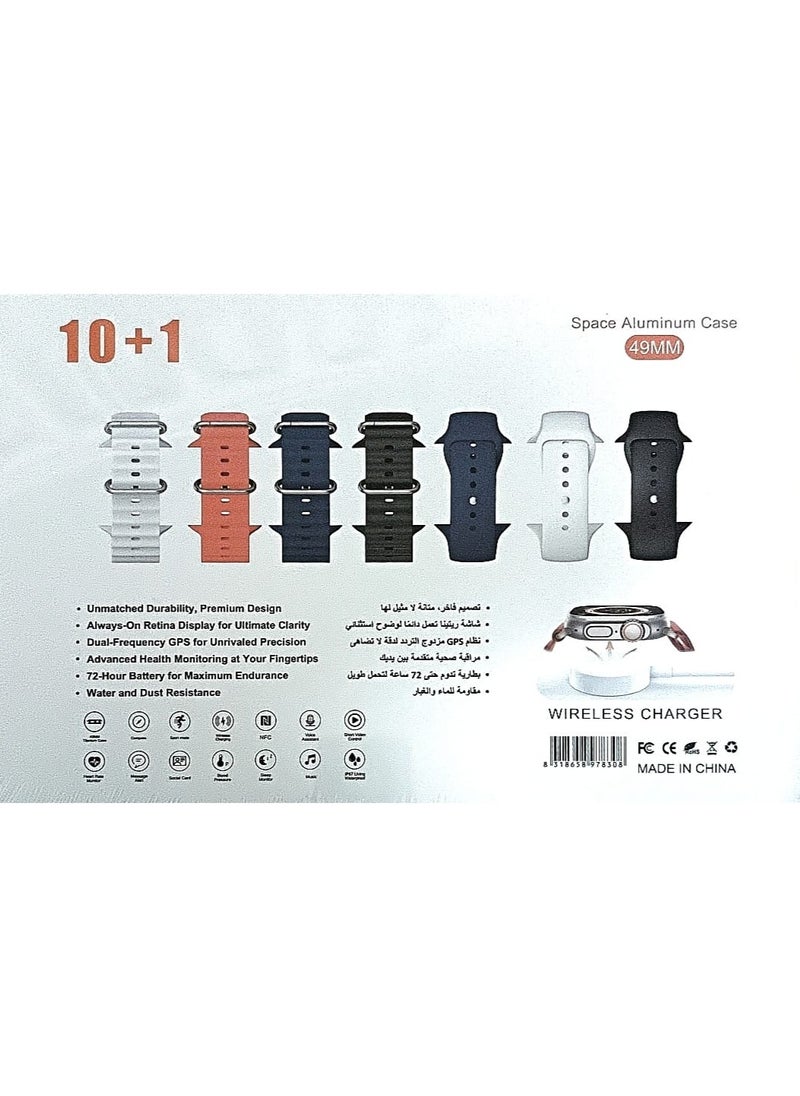 Ultra - Ultra smart watch 10 in 1 with headphone - Image 1