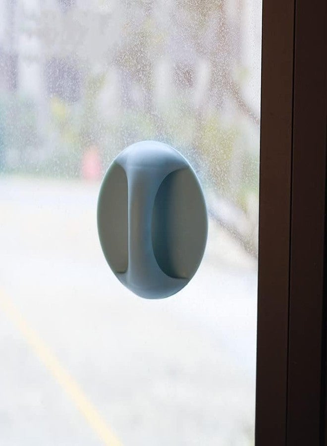 BENCI Cabinet Drawer Handle Round White Self-Stick Instant Helper Auxiliary Kitchen Cabinet Door Window Handle Sticker Convenient Opening Stick-on Handles (Blue, 4) - Image 2