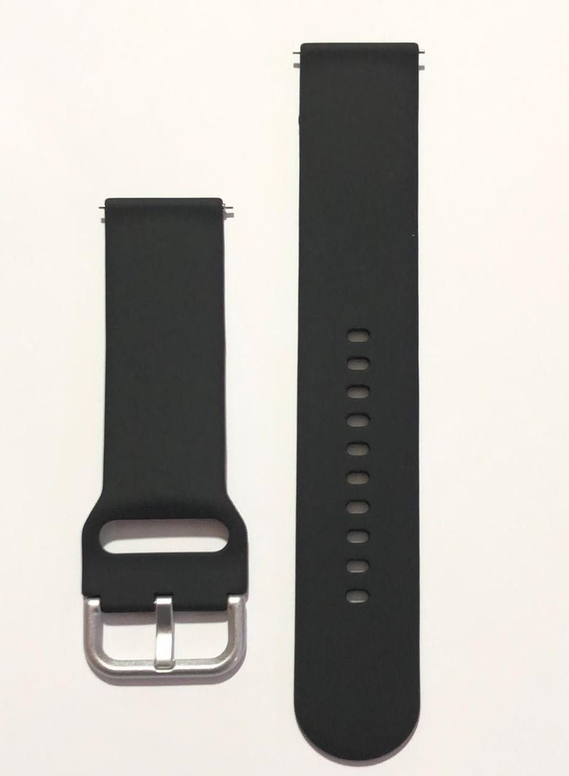 Silicone Replacement Strap 22mm For Huawei GT4 46mm 2023 - Black - Image 2