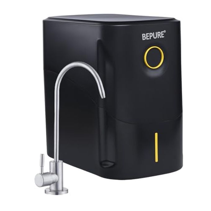 BePURE UTS Black ISI Mark Under Sink Water Purifier 10L with RO+UV+UF+TDS+Copper Alkaline | Inbuilt Storage Tank for Space Saving | Under Counter Water Purifier | Works Upto 3000 TDS - Image 1