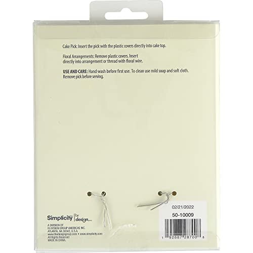 Simplicity 25th Anniversary Decorative Accent Piece for Cake Top or Floral Arrangement Wedding Accessory, 4" x 2.75", Multicolor - Image 2