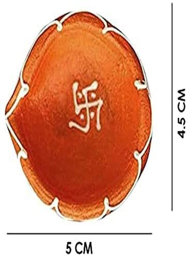 كرافتس مان SATVIK 36 قطعة من الطين التقليدي المصنوع يدويًا من طين الطين ضياء باللون الأحمر مع الصليب المعقوف التقليدي المصنوع يدويًا من الطين الفخاري Vilakku مصباح الزيت Diyas الطبيعي ميتي الترحيب بديكور Deepawali عناصر الهدايا الهندية - Image 2