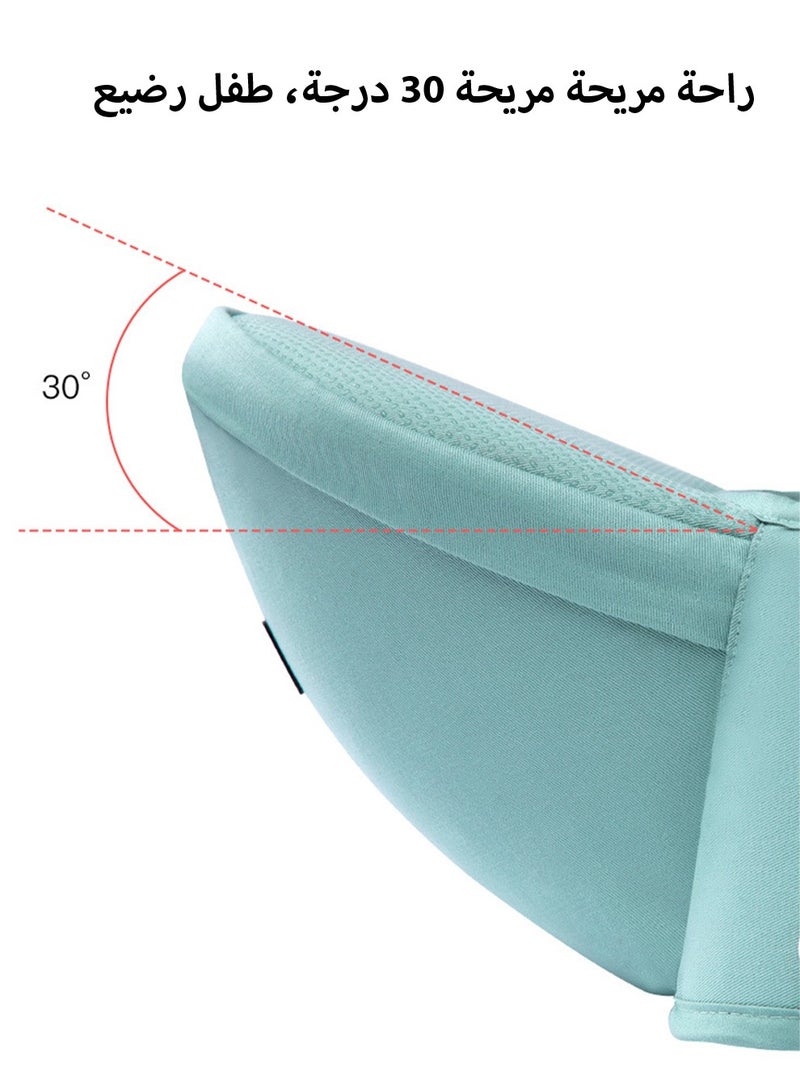 Baby Carrier with Hip Seat Ergonomic Infant& Child Holder Carrier Kangaroo Bag with Storage Bags Soft Lightweight Pure Cotton Comfortable Baby Backpack Carrier for Newborn and Toddler 7-55lbs (Green)