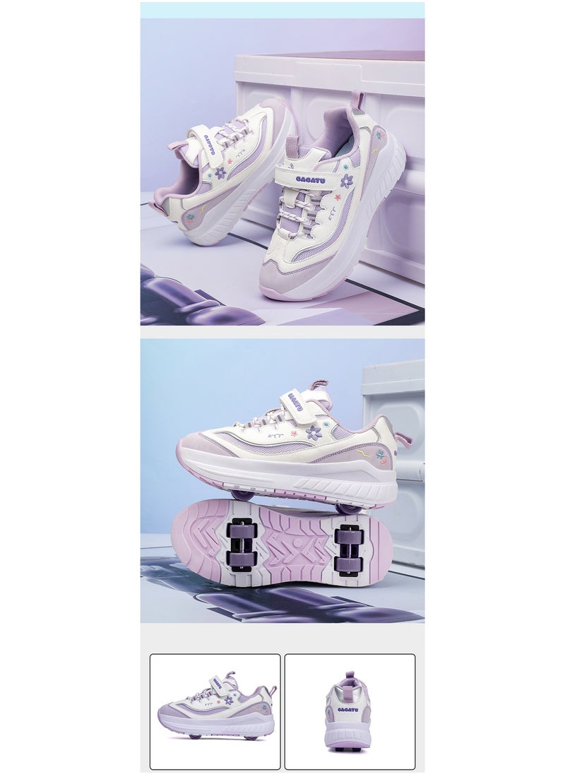NIBEMINENT Kids Roller Skates Shoes 4 Wheels Roller Shoes Boys Girls Wheel Shoes Roller Sneakers Shoes for Beginner More Balanced  - Image 5