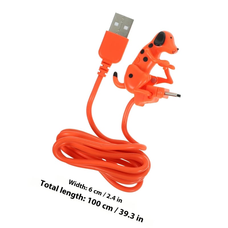 Orange Creative Dog Design USB C Charging Cable Stress Relief Phone Charger Cord - Image 3