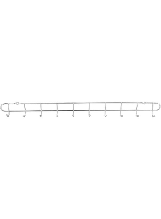 DELCASA Delcasa DC3039 Metal 10 Hooks Wall Hanger, Silver - Image 3