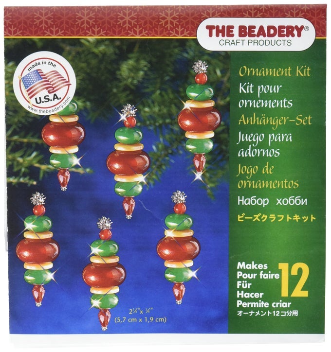 HOLIDAY BEADED ORNAMENT KIT 225INCH BY 075INCH VICTORIAN BAUBLES MAKES 12 ORNAMENTS