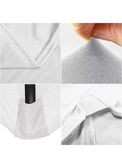 SHOWAY Spandex Tablecloths For 6 Ft Home Rectangular Table Fitted Stretch Table Cover Polyester Tablecover Lash Bed Cover Table Toppers Massage Table Cover White  - Image 2