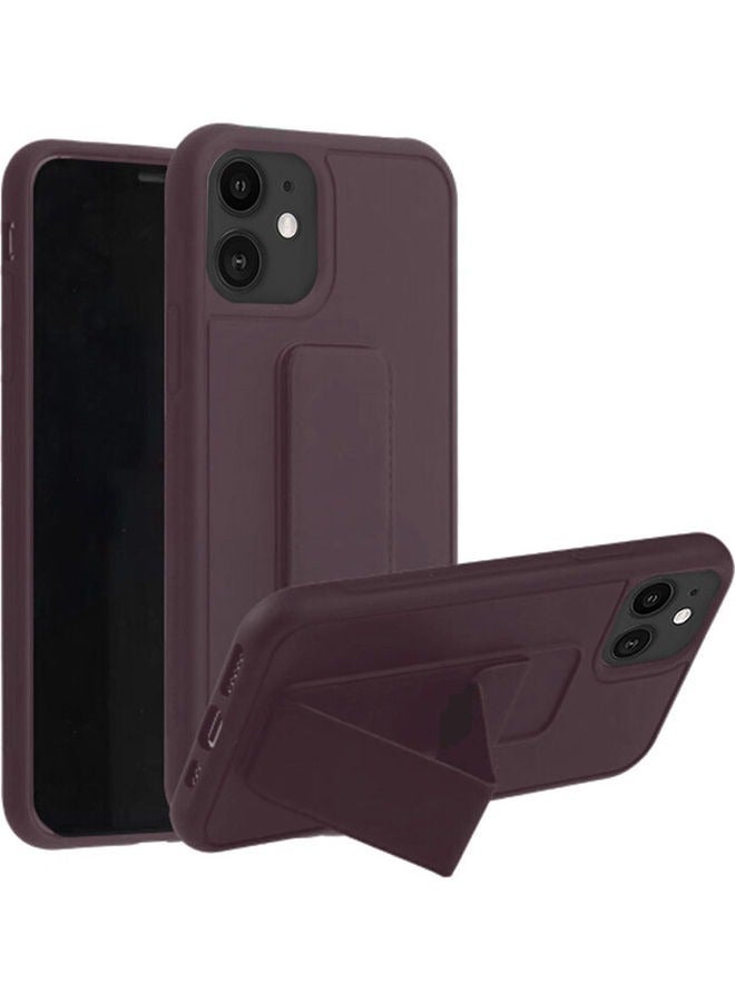 جراب خلفي واقٍ مزود بمقبض إصبع لهاتف Apple iphone 11 مارون - Image 1